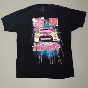 Hello Kitty - Adult XL Tokyo Speed #01 Japan Car Racing Black T-Shirt